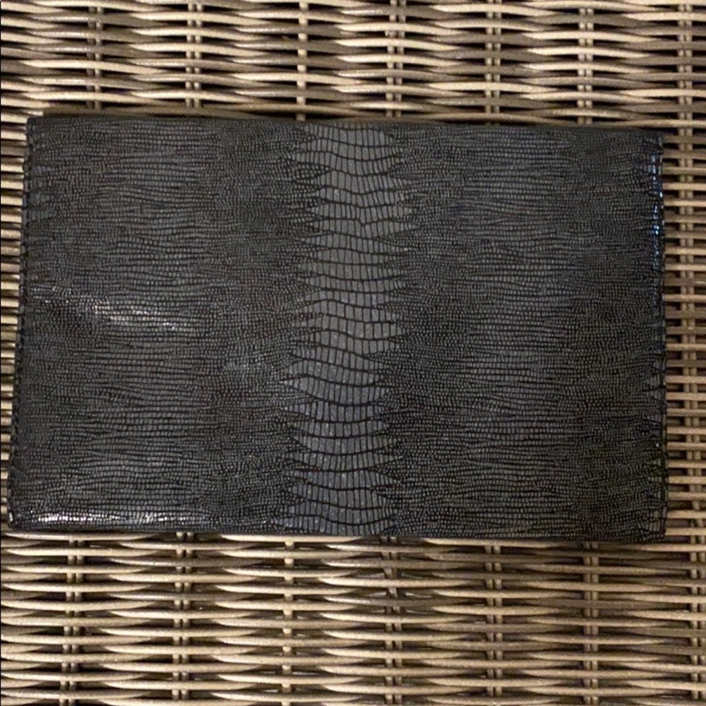 Vince Camuto Black Leather Python Mini Clutches - image 2